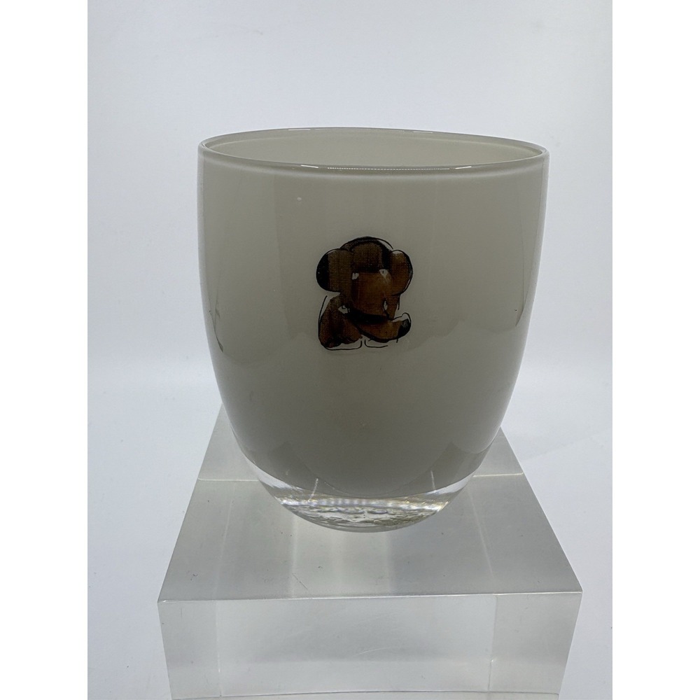 Glassybaby Glassy Elephant Candle Holder Gray Grey